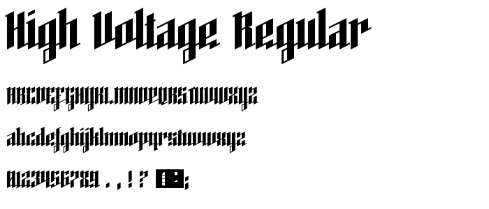 High Voltage Regular font
